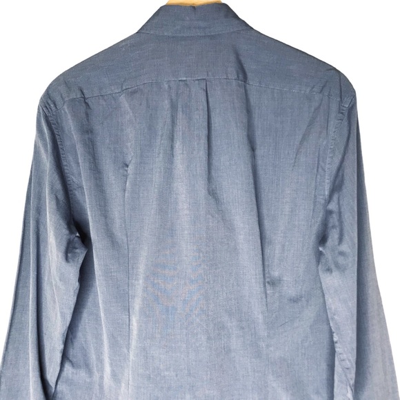 J. Crew Slim Secret Wash Organic Cotton Poplin Button Down Shirt Blue Men's LRG - Picture 7 of 11